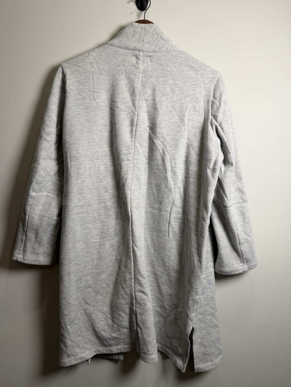 Susina Gray Heathered Long Open-Front Cardigan Duster Size S - Picture 7 of 7
